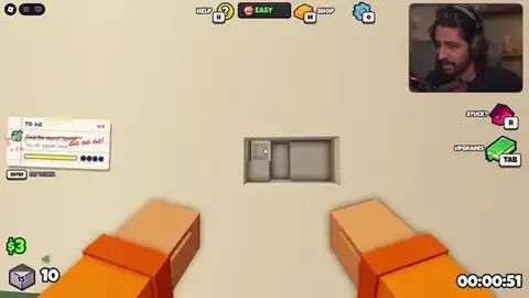 First-person punches on prison wall cubes in Punch Out Of Prison