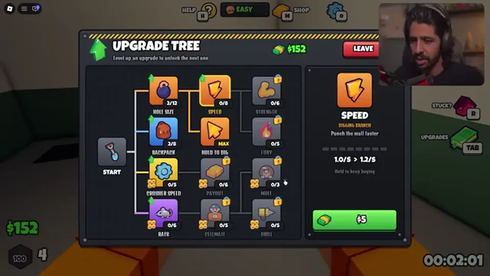 Upgrade Tree Speed and backpack rows to buy before a Chapter 2 crate run
