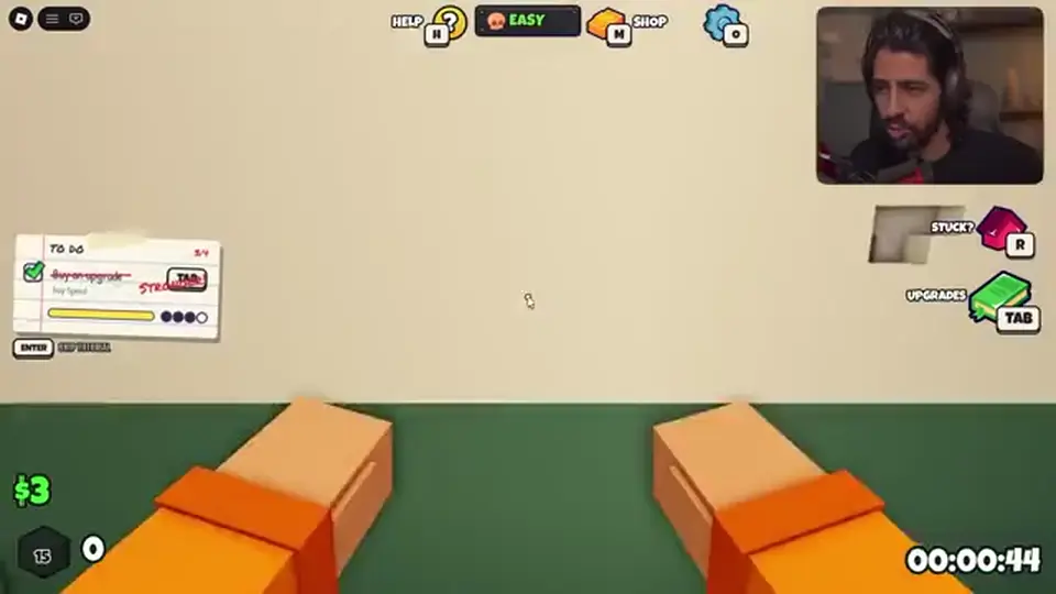 Punch Out Of Prison HUD showing the Shop button and a Buy an upgrade task