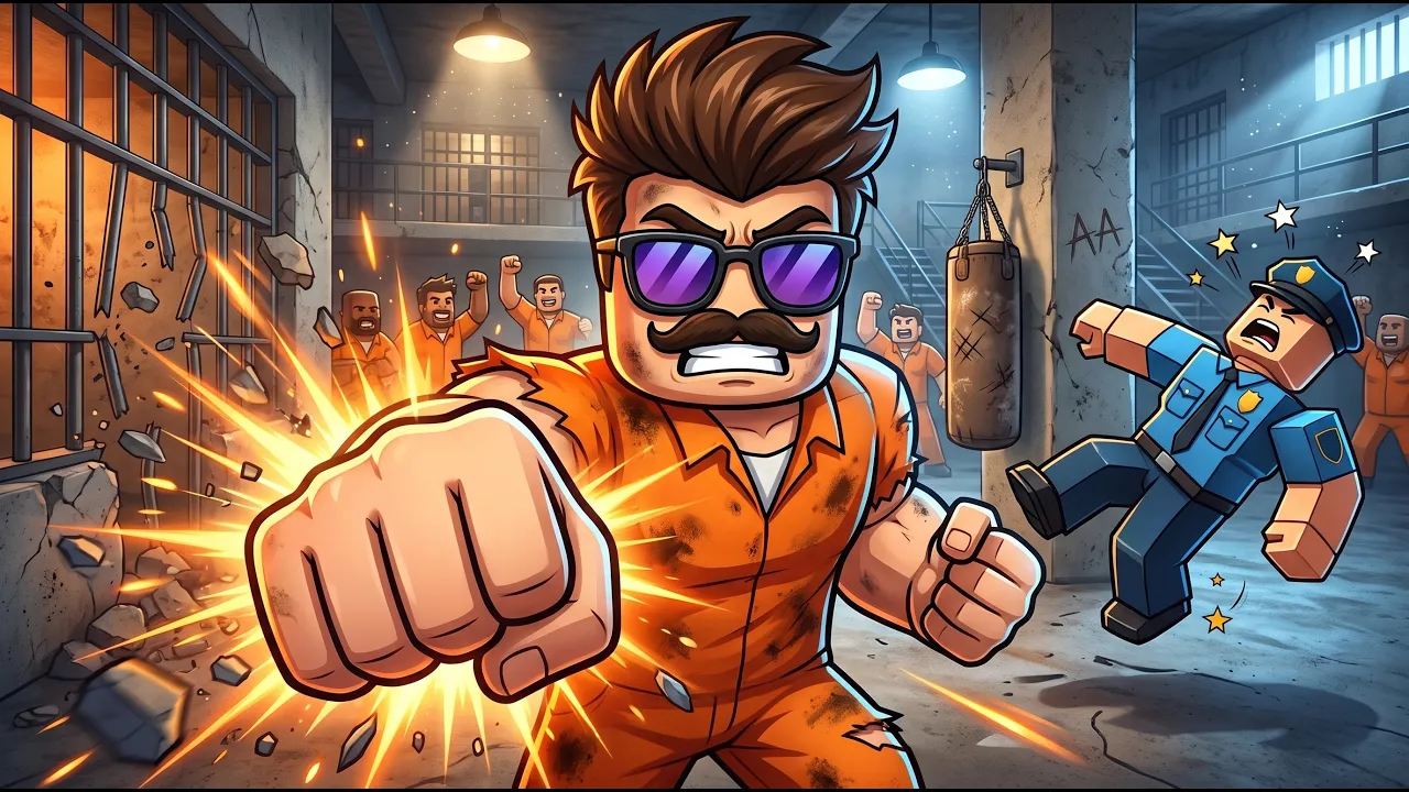 Punch Out Of Prison - first-person prison wall punches on Roblox